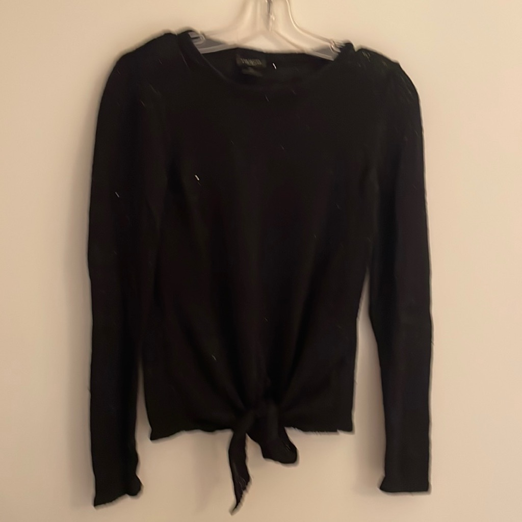 Ann Taylor Black Sweater With Holiday Sparkle